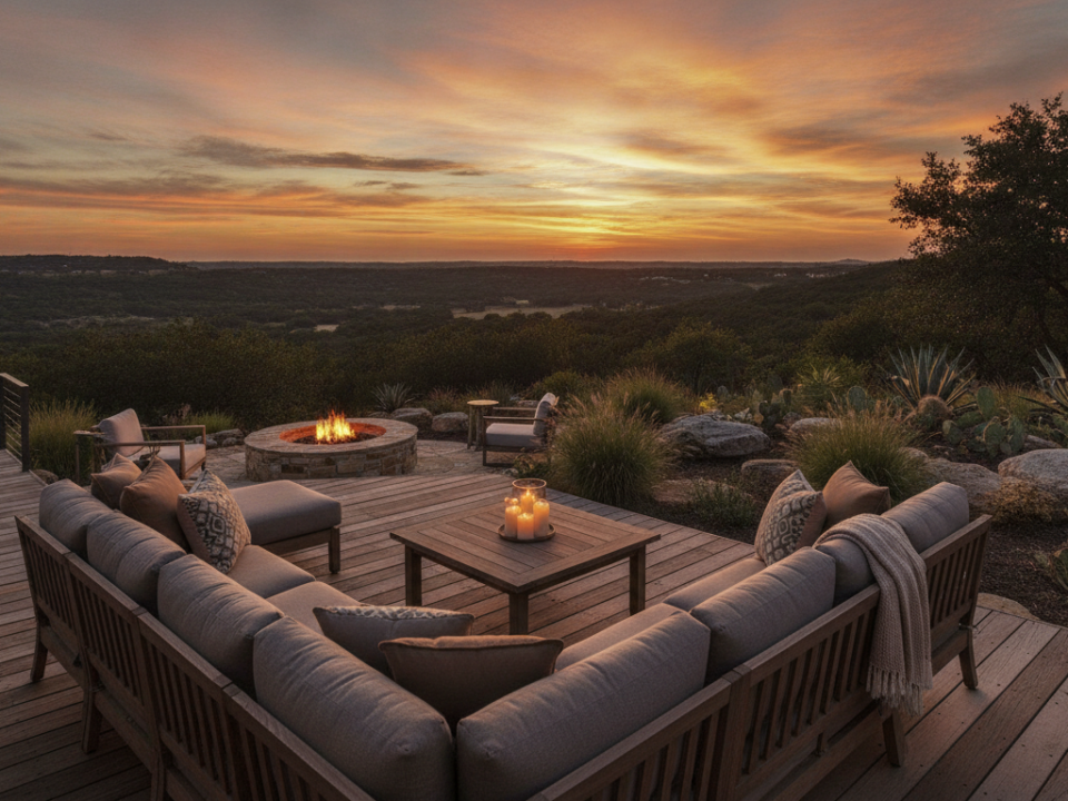 Hill Country outdoor living space